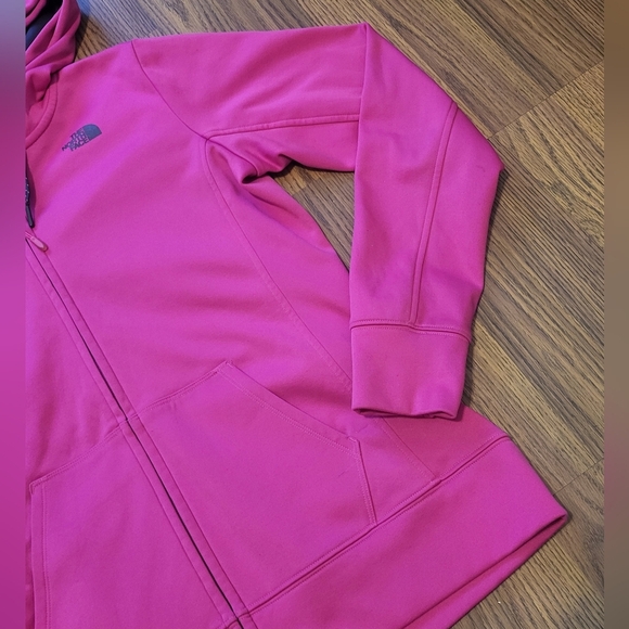 The North Face Women’s Medium Pink Zip-Up Hoodie | Regular Fit Sweatshirt A15 - Picture 2 of 12
